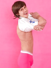 18 y.o. straight Johny Nightwill showing his exclusive body first-time before camera